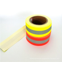 Fluorescent Lime Yellow Silver Yellow 50mm Sewing Fr Retardant Reflective Reflector Fabric Stripe Tape for Firefighter Clothes